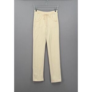 GEIGER OF AUSTRIA Alba Boiled Wool Pants Womens Small Cream Jogger Lounge Cozy